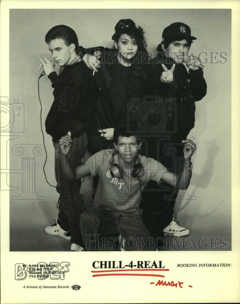 1990 Press Photo Members of the music group Chill-4-Real - hcp03775- Historic Images