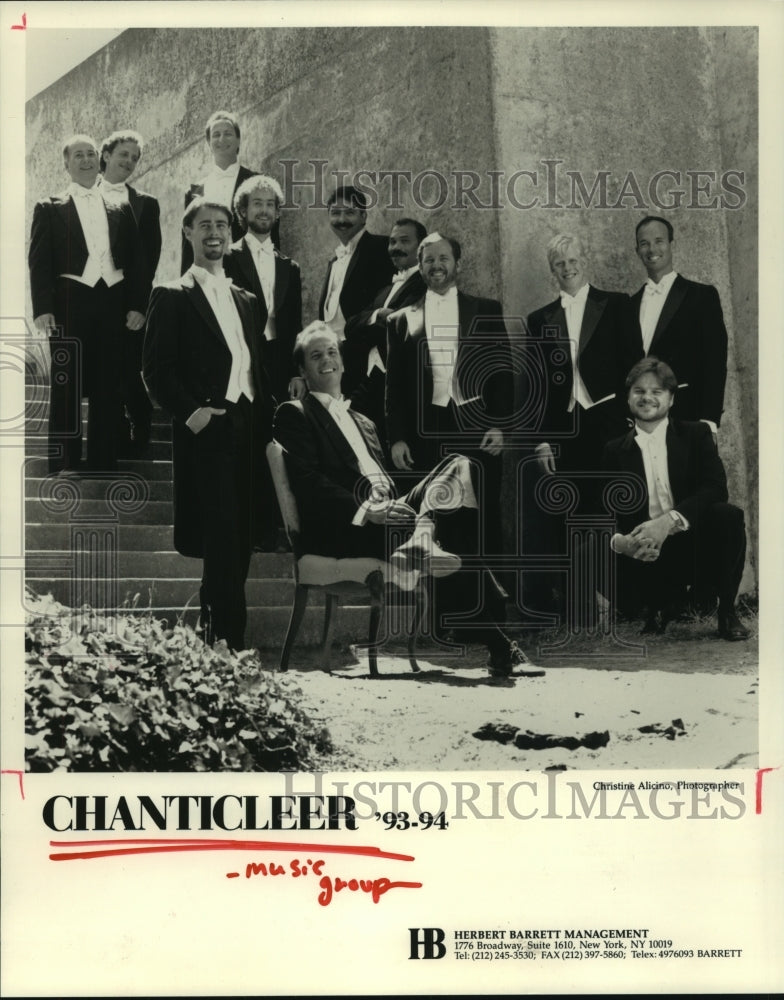 1993 Press Photo Members of the music group Chanticleer to perform in Houston- Historic Images