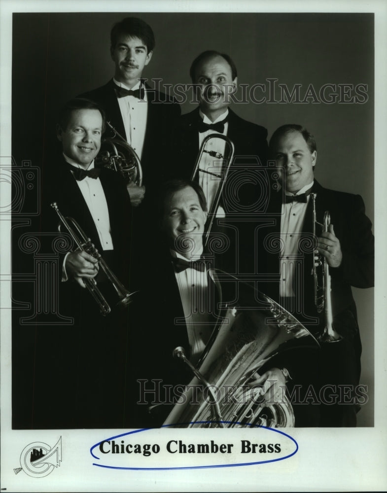 1990 Press Photo Members of the music group Chicago Chamber Brass - hcp03799- Historic Images