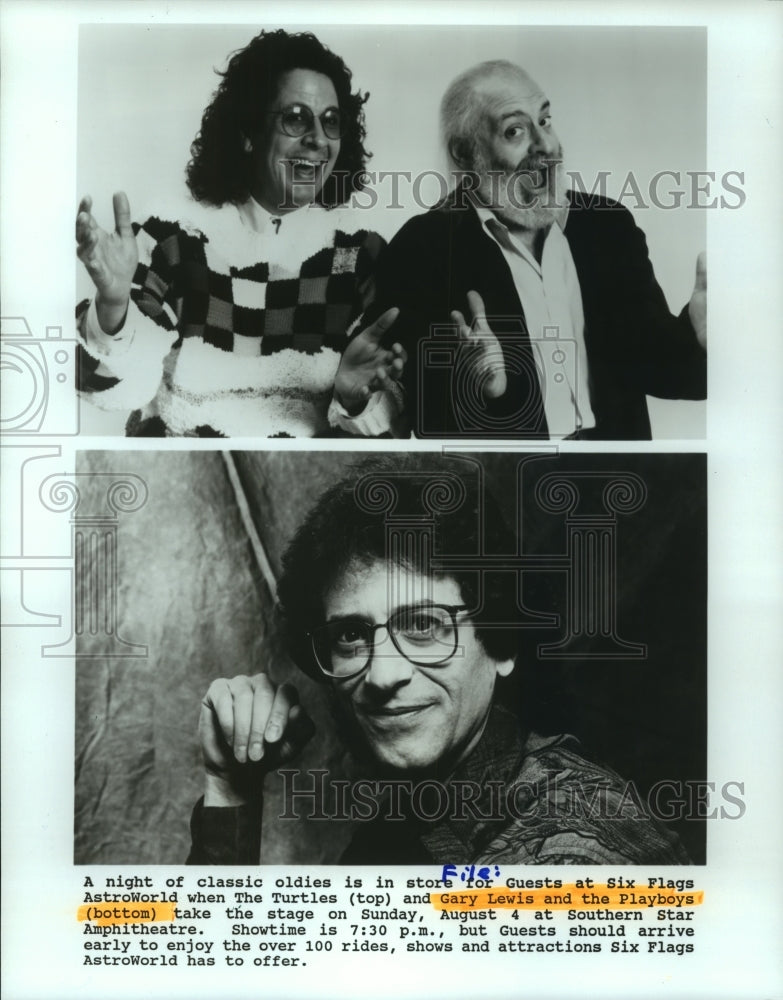 1996 Press Photo The Turtles with Gary Lewis and the Playboys music groups- Historic Images