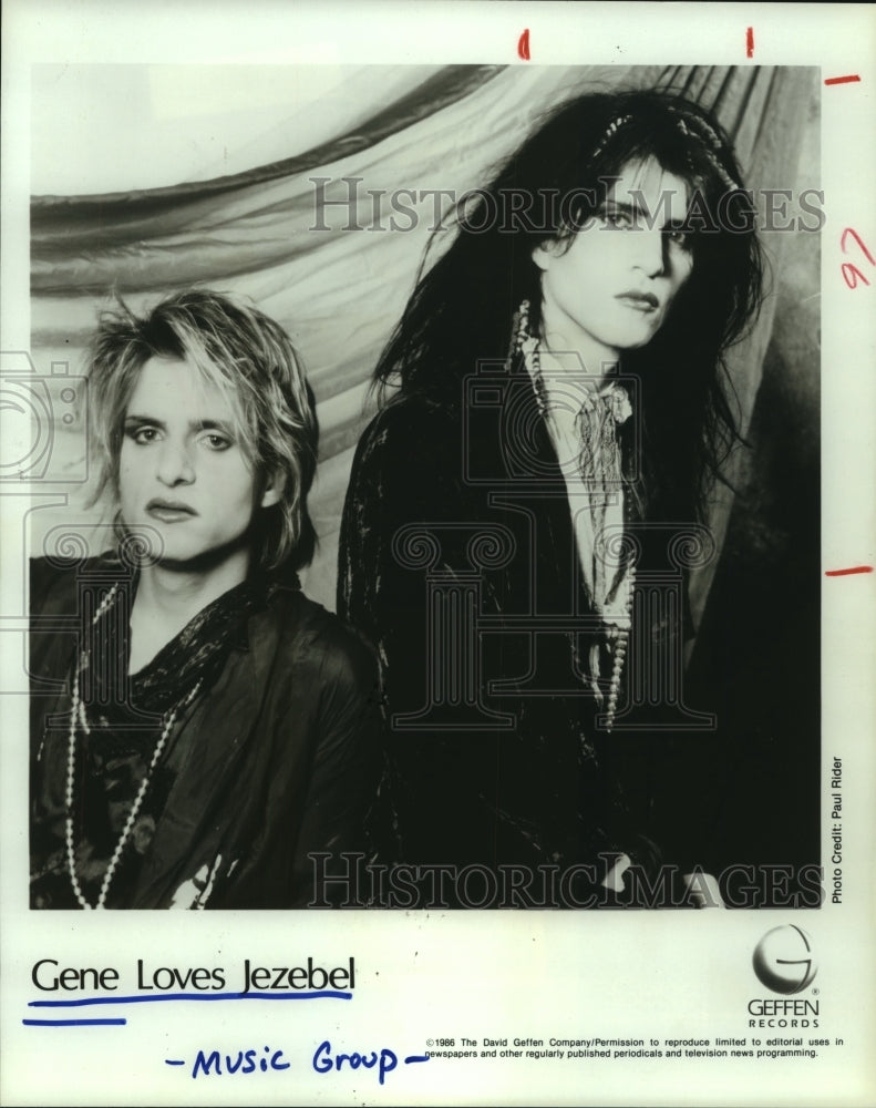 1986 Press Photo Members of the music group Gene Loves Jezebel - hcp03905- Historic Images