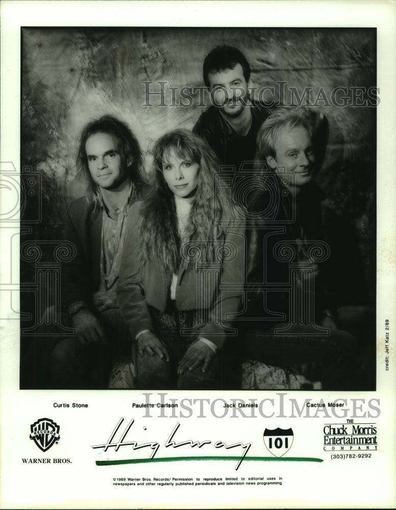 1989 Press Photo Members of the music group Highway 101 - hcp03913- Historic Images