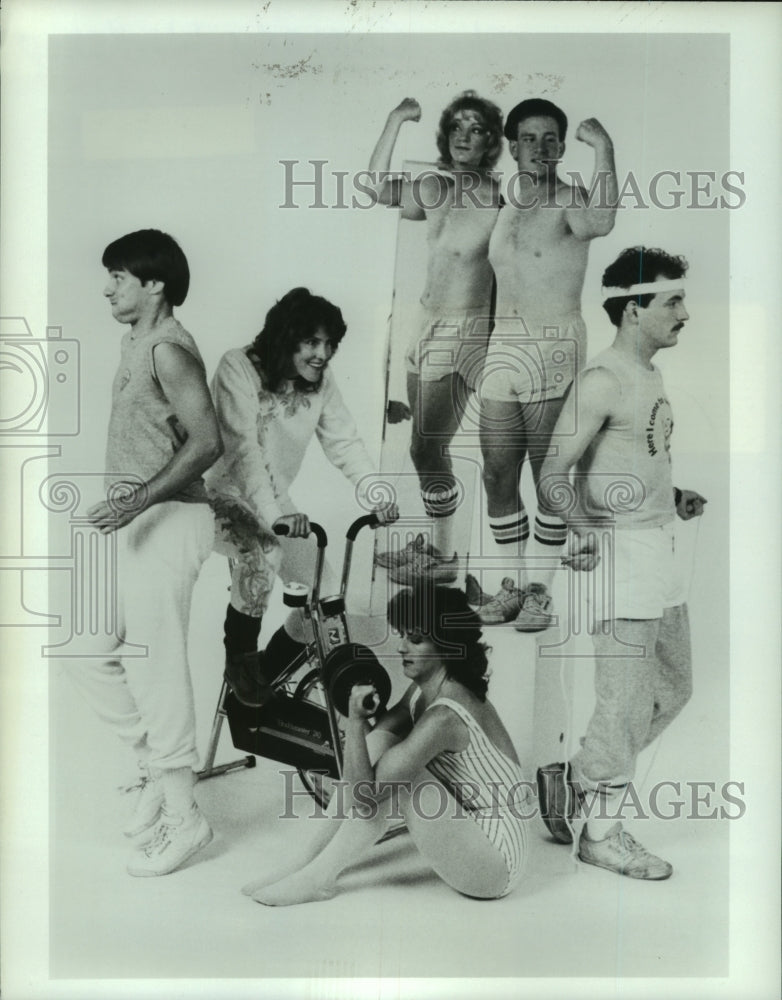 1986 Press Photo Cast from "Premature Infatuation" at the Comedy Workshop TX.- Historic Images