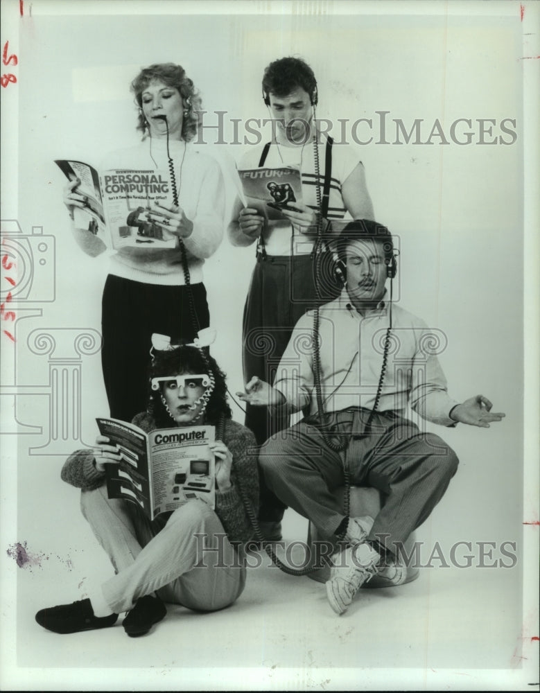 1988 Press Photo Scene from "Interface the Nation" at Comedy Workshop Houston.- Historic Images