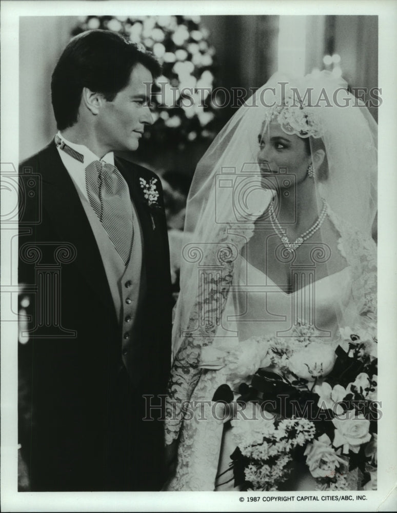 1987 Press Photo Scene from "Dynasty" "Shadow Play" airing on the ABC Network.- Historic Images