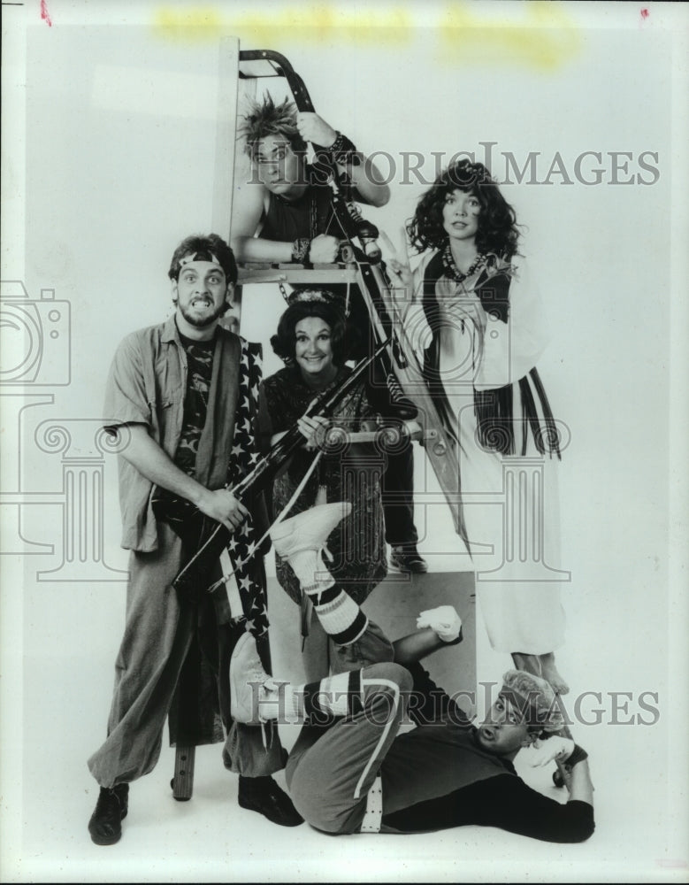 1986 Press Photo What's Right On and What's Left Out, Houston's Comedy Workshop- Historic Images