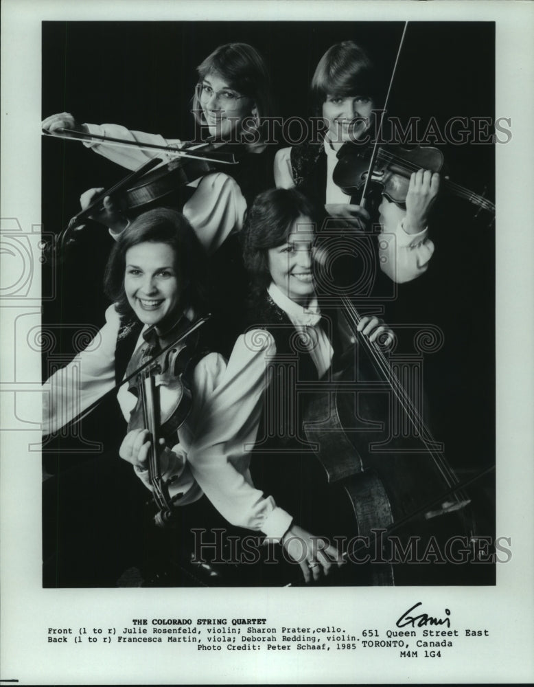 1987 Press Photo Members of "The Colorado String Quartet". - hcp04027- Historic Images