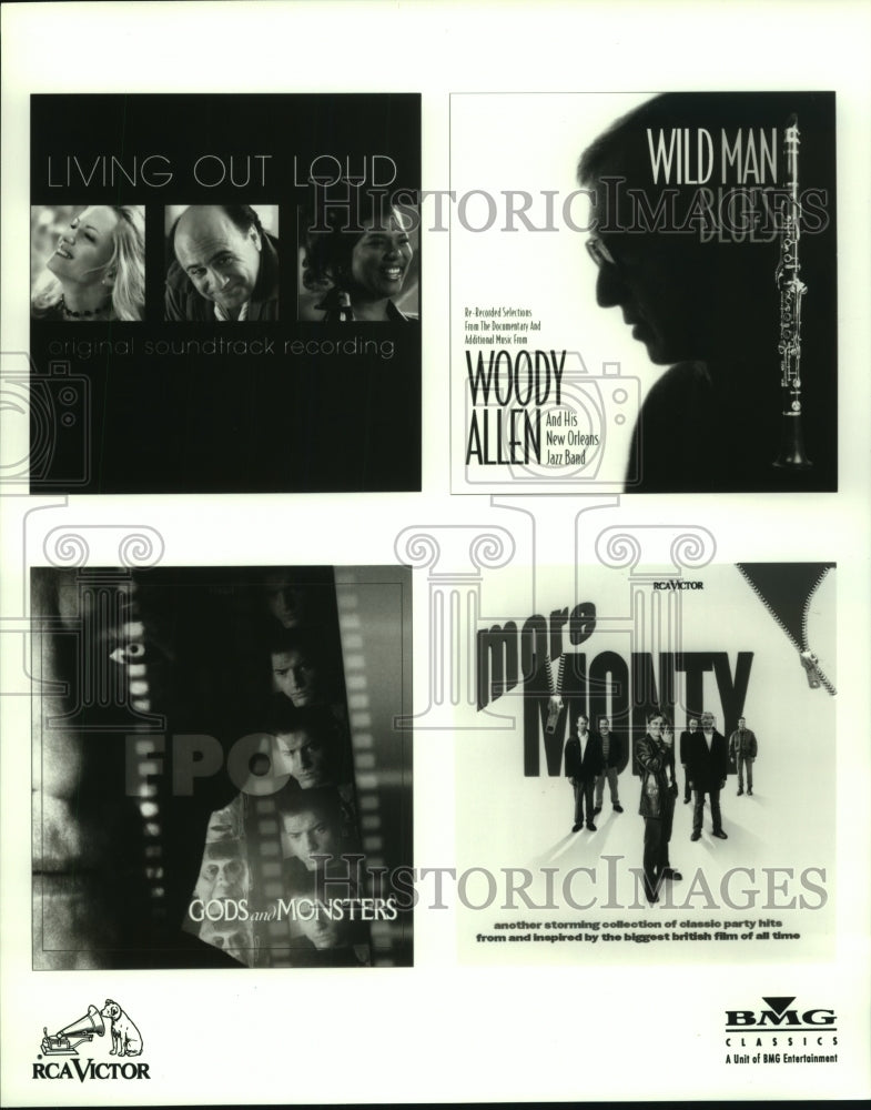 1998 Press Photo Compact music discs of collection party hits from British films- Historic Images