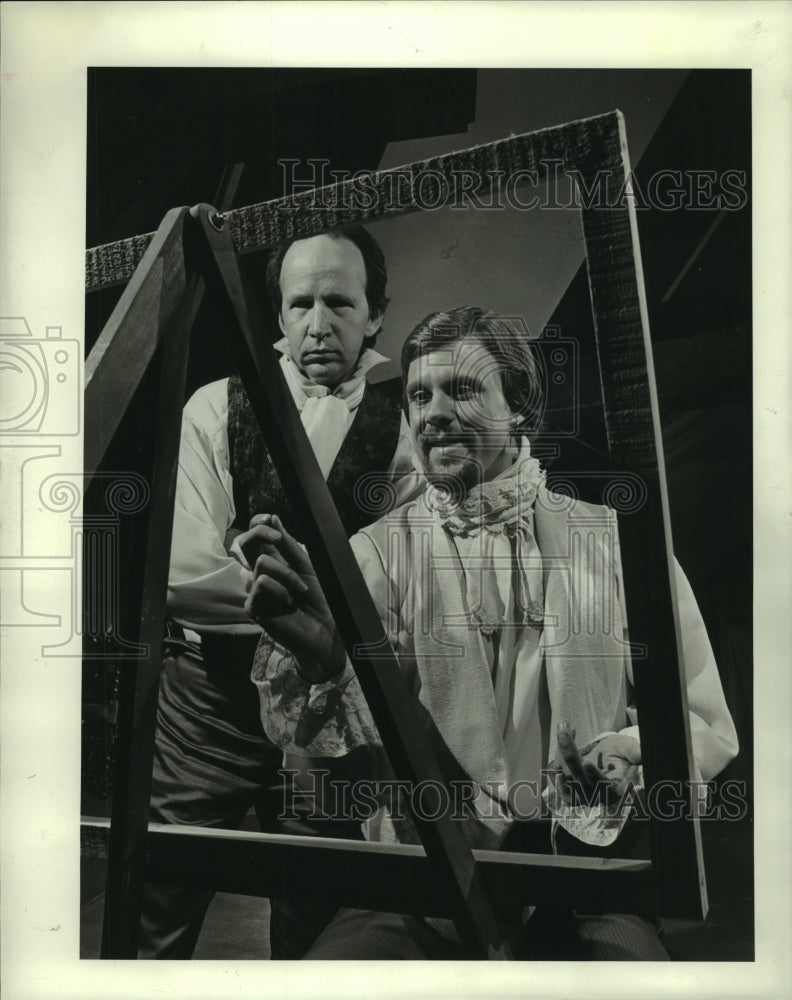 1994 Press Photo Michael Sirois and Jim Hackett act in Chocolate Bayou play- Historic Images