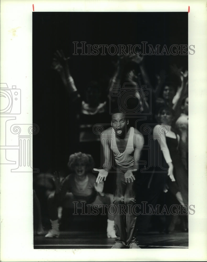 1990 Press Photo Marcus Sherman acts in a production of A Chorus Line musical- Historic Images