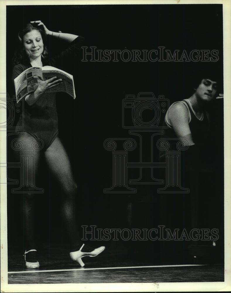 1979 Press Photo Chesley Santoro laughs during audition for A Chorus Line- Historic Images