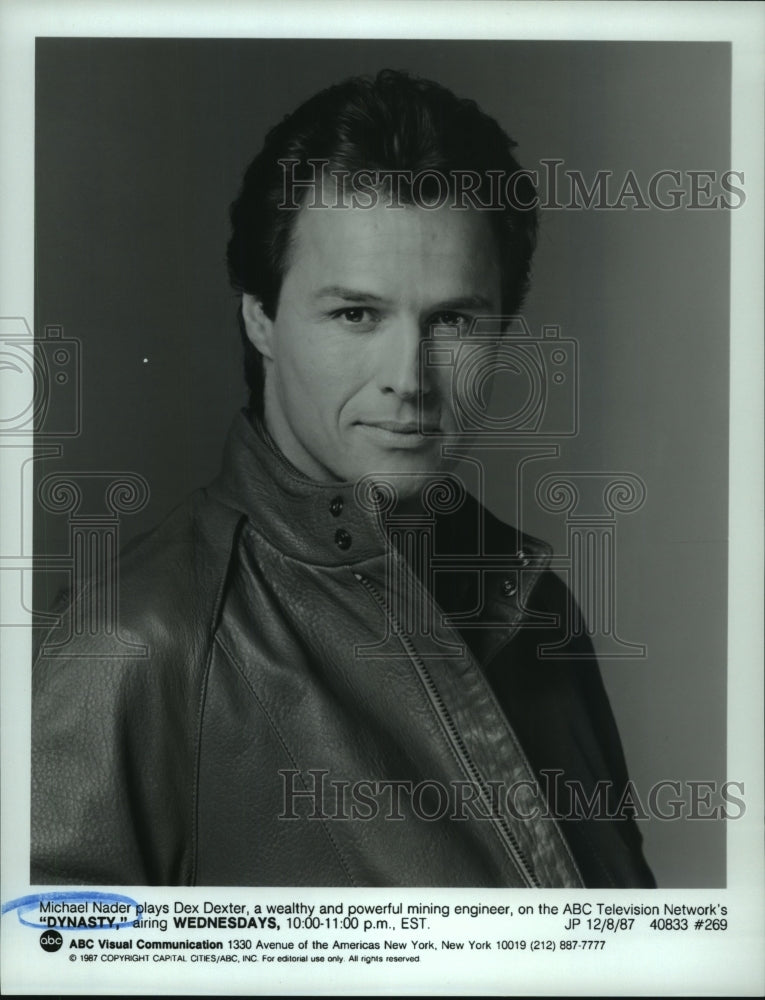 1987 Press Photo Michael Nader plays Dex Dexter in the series &quot;Dynasty&quot;- Historic Images