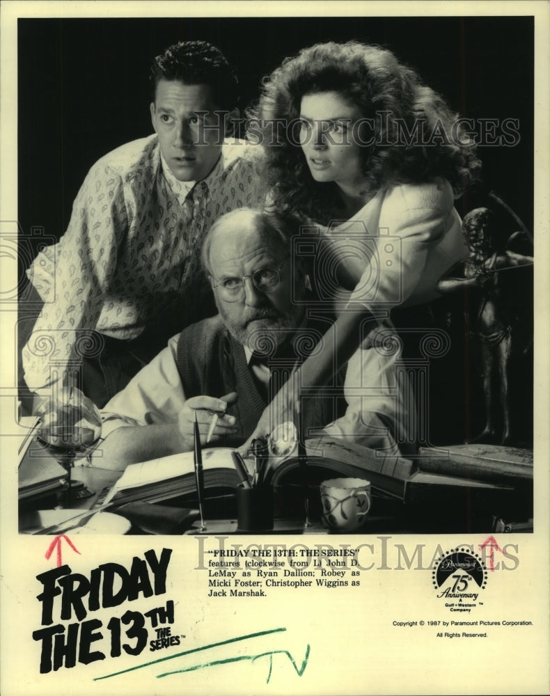 1987 Press Photo Members of the cast of Friday the 13th: The Series - hcp04159- Historic Images