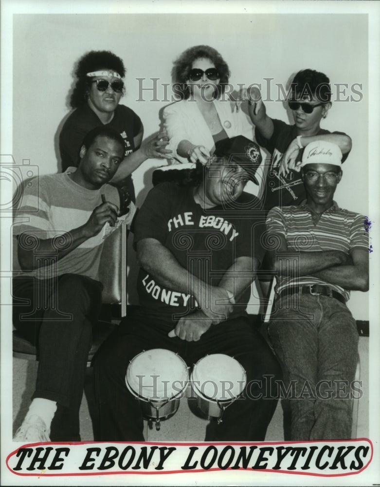 1989 Press Photo Members of the music group The Ebony Looneyticks - hcp04168- Historic Images