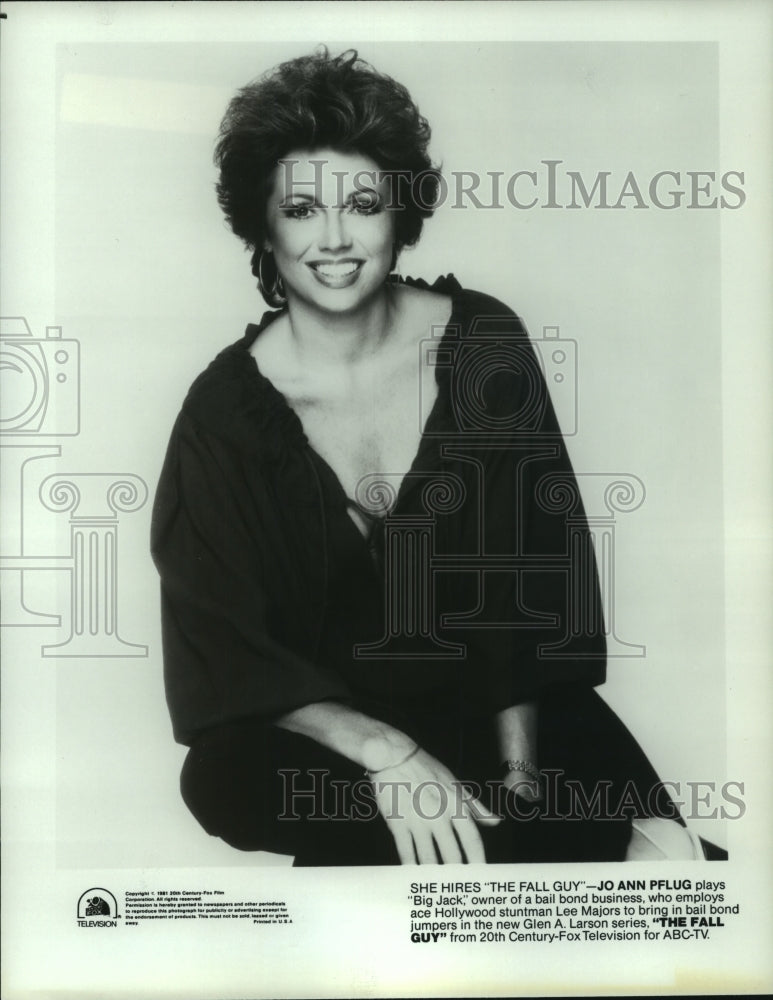 1981 Press Photo Jo Ann Pflug plays &quot;Big Jack&quot; on &quot;The Fall Guy&quot;. - hcp04297- Historic Images