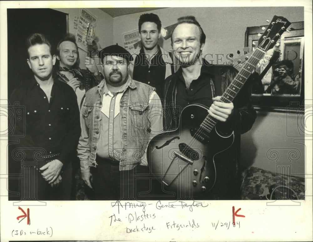 1984 Press Photo Members of the pop music group The Blasters with a guitar- Historic Images