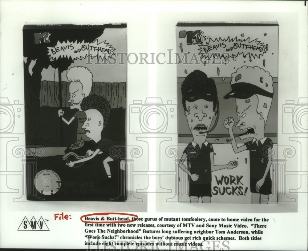 1995 Press Photo Scenes from the television series Beavis &amp; Butt-Head- Historic Images