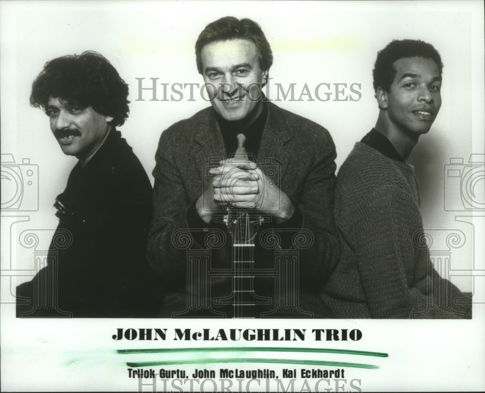 1990 Press Photo Members of &quot;John McLaughlin Trio&quot; music group. - hcp04460- Historic Images