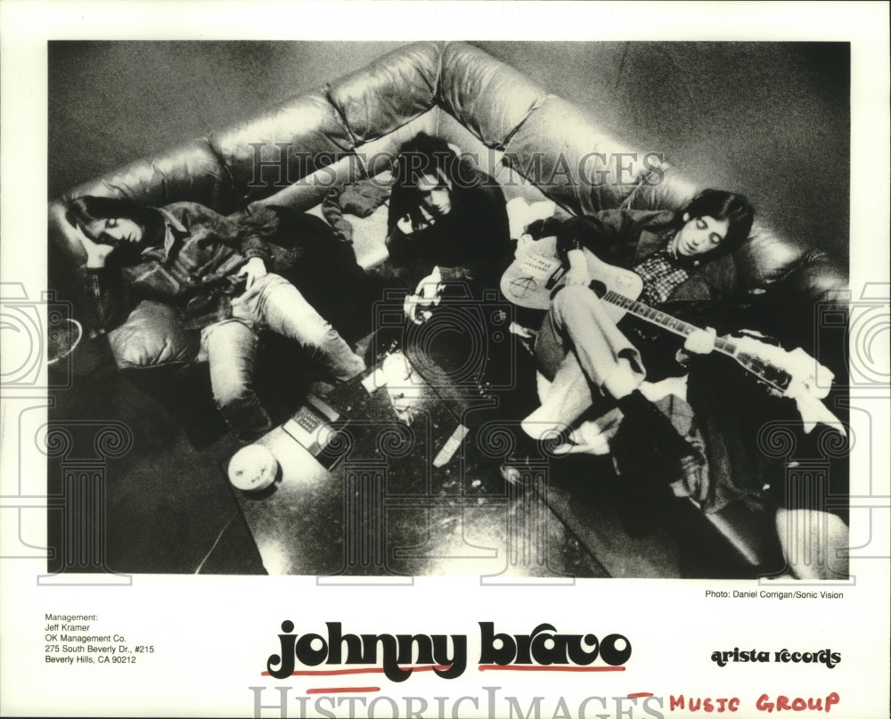 1996 Press Photo Music Group &quot;Johnny Bravo&quot;. - hcp04465- Historic Images