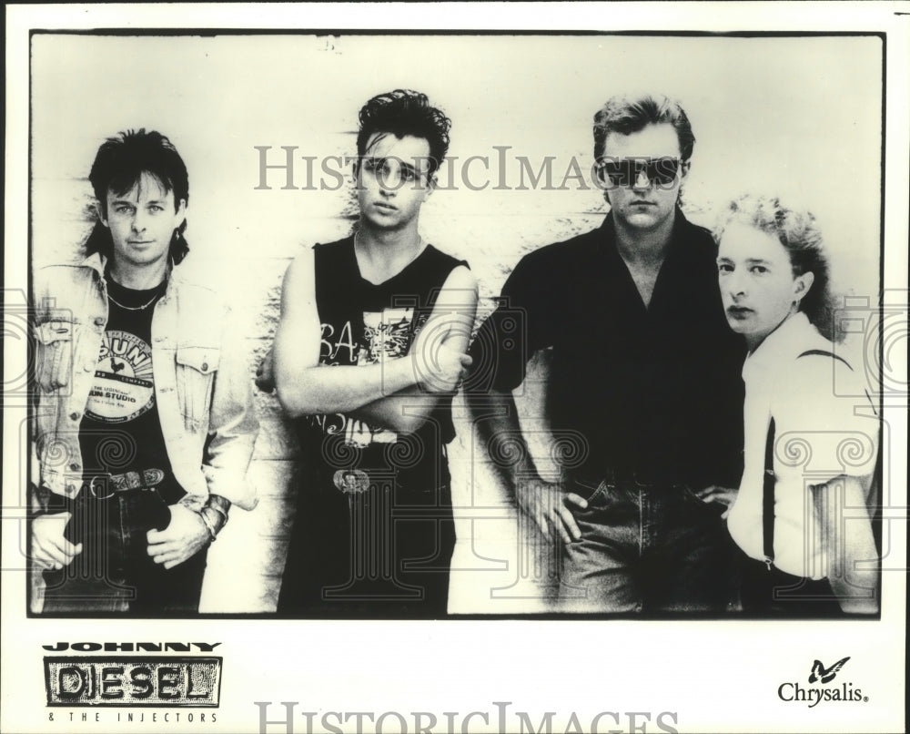 1989 Press Photo Music group &quot;Johnny Diesel and The Injectors&quot;. - hcp04467- Historic Images