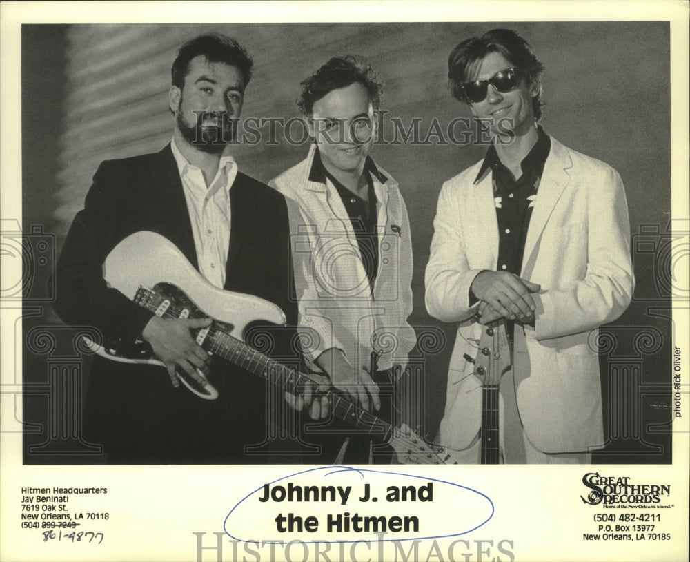 1987 Press Photo Music group &quot;Johnny J. and the Hitmen&quot;. - hcp04468- Historic Images