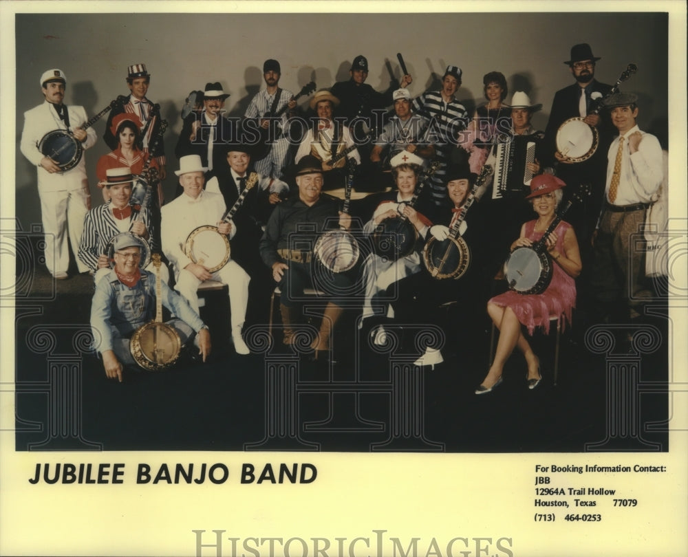 1988 Press Photo Show band Jubilee Banjo Band music group. - hcp04510- Historic Images