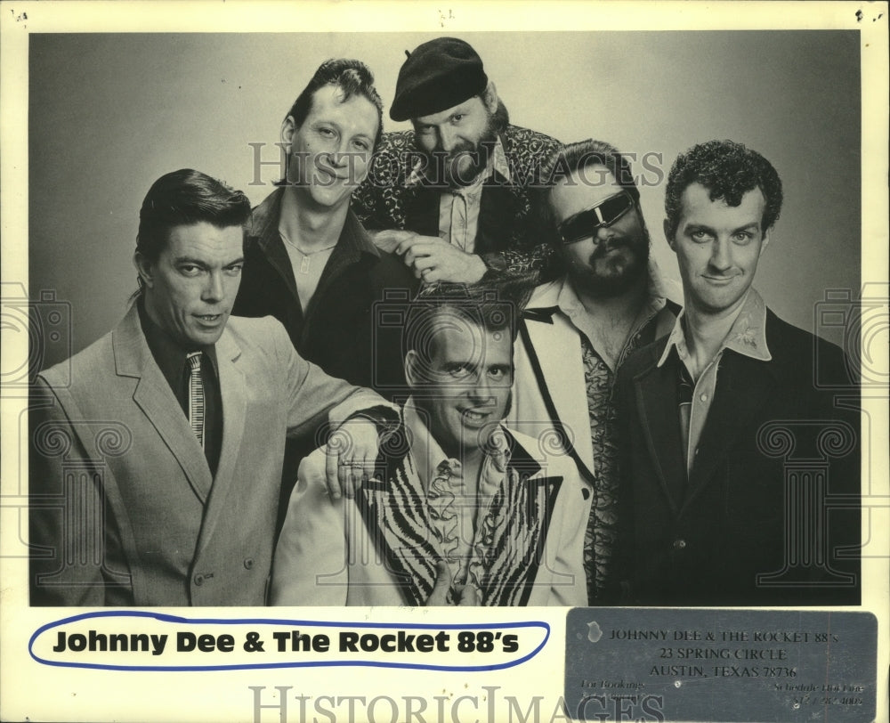 1990 Press Photo Rock group Johnny Dee &amp; The Rocket 88&#39;s. - hcp04520- Historic Images