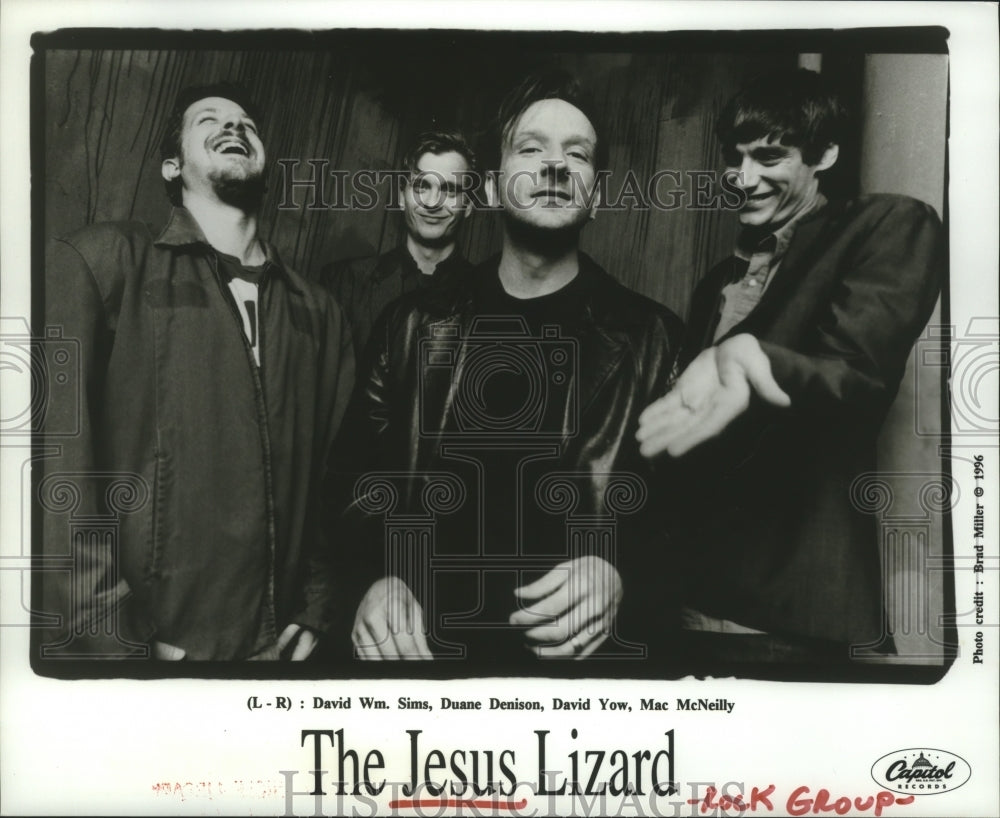 1996 Press Photo Members of the rock music group The Jesus Lizard - hcp04531- Historic Images