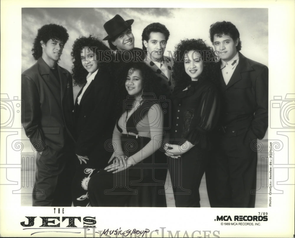 1989 Press Photo Members of the music group The Jets - hcp04537- Historic Images