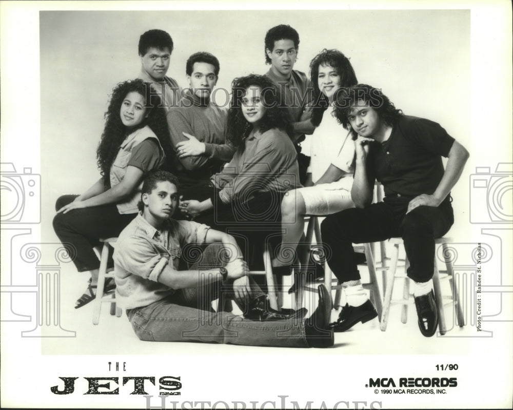 1990 Press Photo Members of the music group The Jets - hcp04538- Historic Images