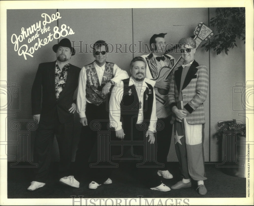 1997 Press Photo Members of. Johnny Dee &amp; The Rocket 88&#39;s music group- Historic Images