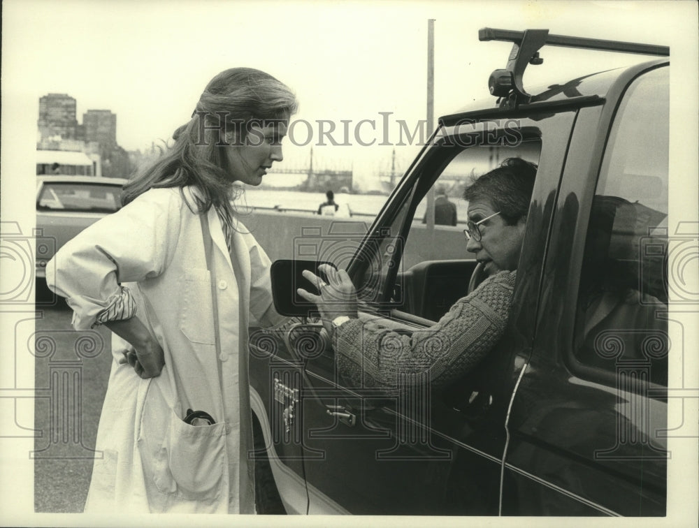 1986 Press Photo Patricia Kalember and Lane Smith in &quot;Kay O&#39;Brien&quot; series- Historic Images