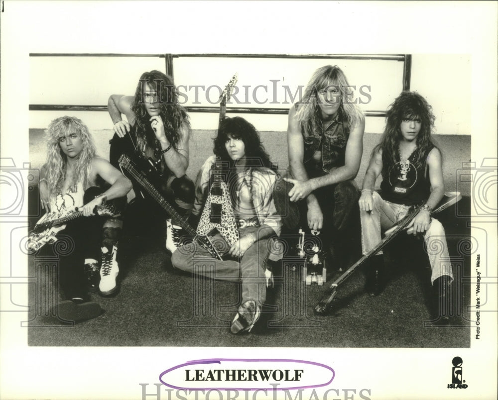 1989 Press Photo Members of the rock music group Leatherwolf - hcp04619- Historic Images