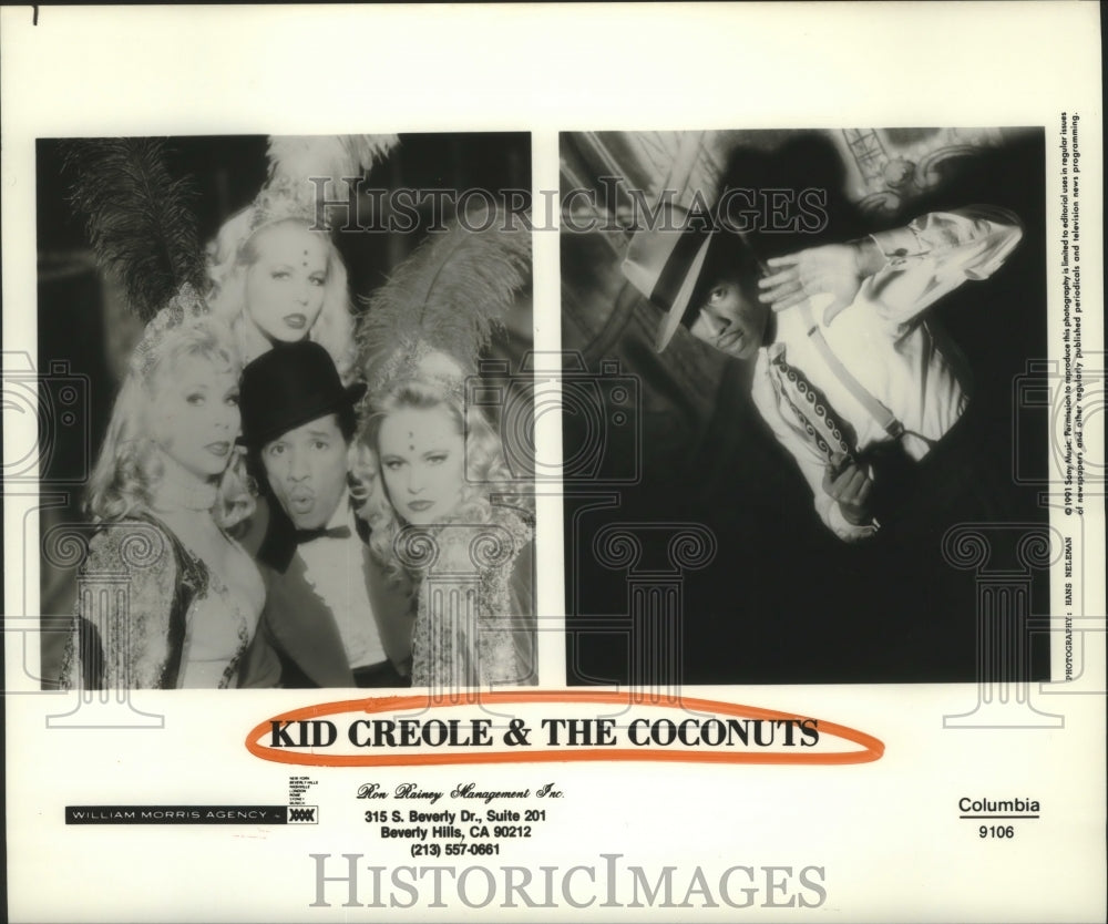 1991 Press Photo Members of the music group Kid Creole &amp; The Coconuts- Historic Images