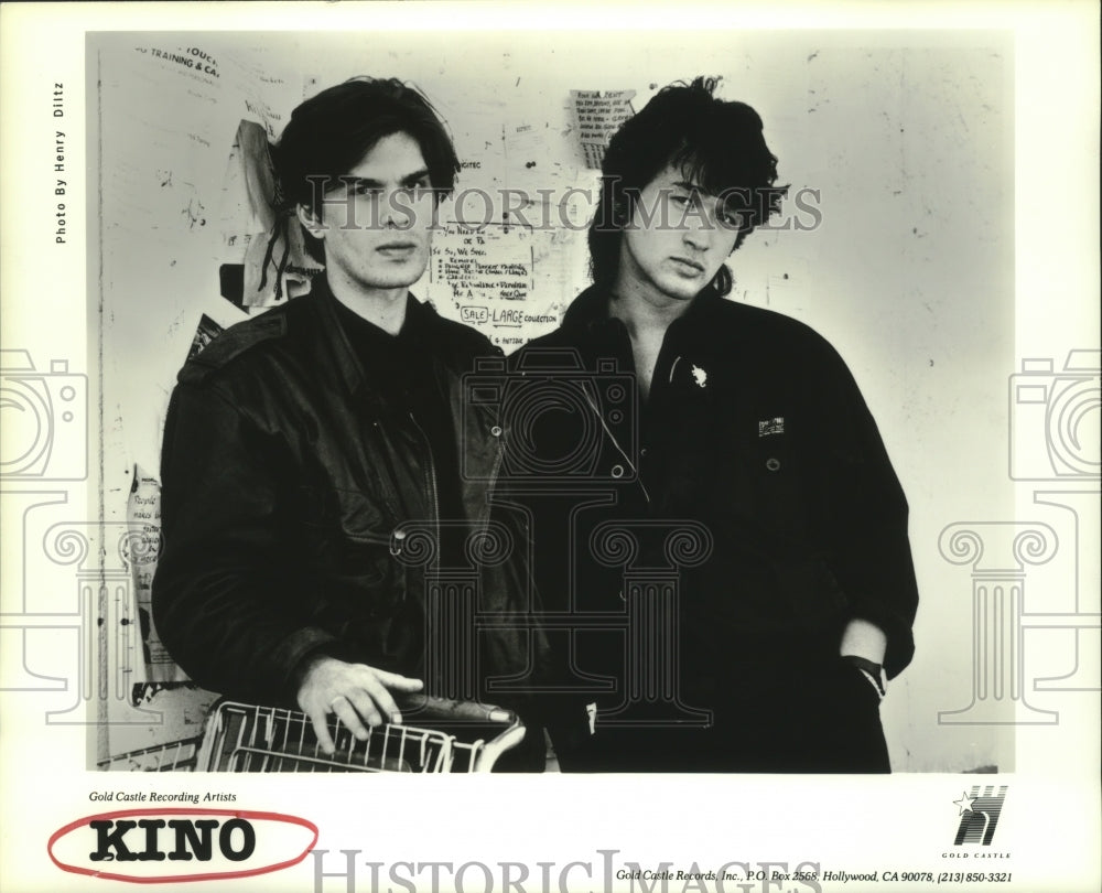 1989 Press Photo Members of the music duo Kino - hcp04722- Historic Images