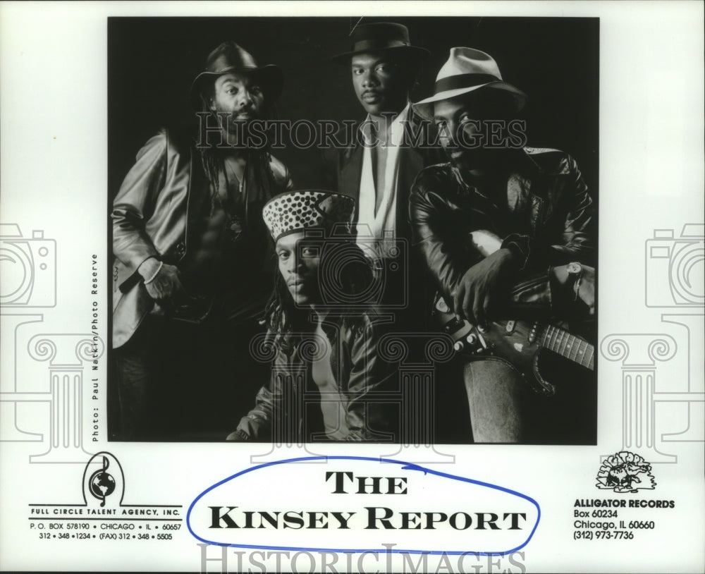 1989 Press Photo Members of the music group The Kinsey Report - hcp04728- Historic Images