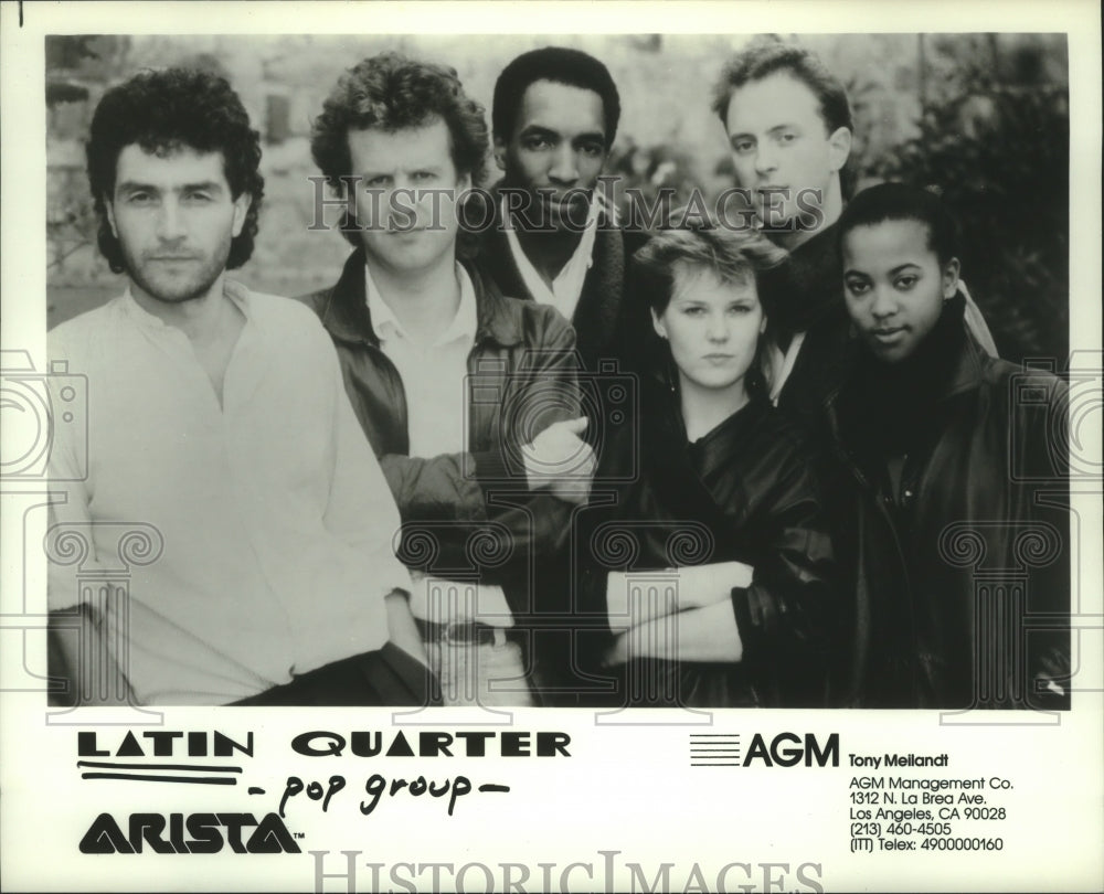 1986 Press Photo Members of the pop music group Latin Quarter - hcp04763- Historic Images