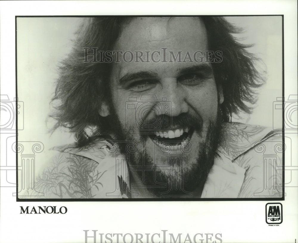 1981 Press Photo Member of the Manolo pop music group - hcp04810- Historic Images