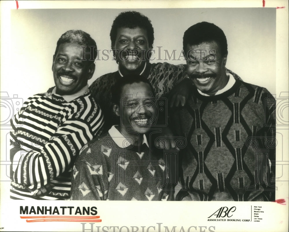 1988 Press Photo Members of the Jersey City music group Manhattans - hcp04817- Historic Images