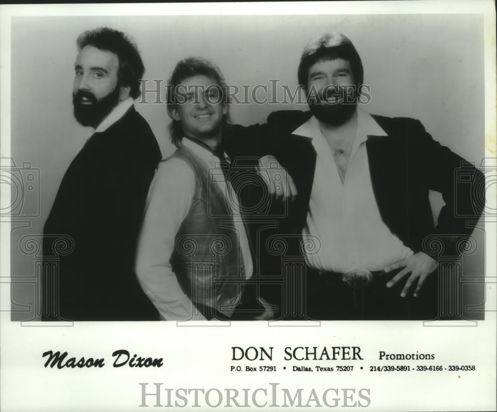 1984 Press Photo Members of the pop music group Mason Dixon - hcp04850- Historic Images