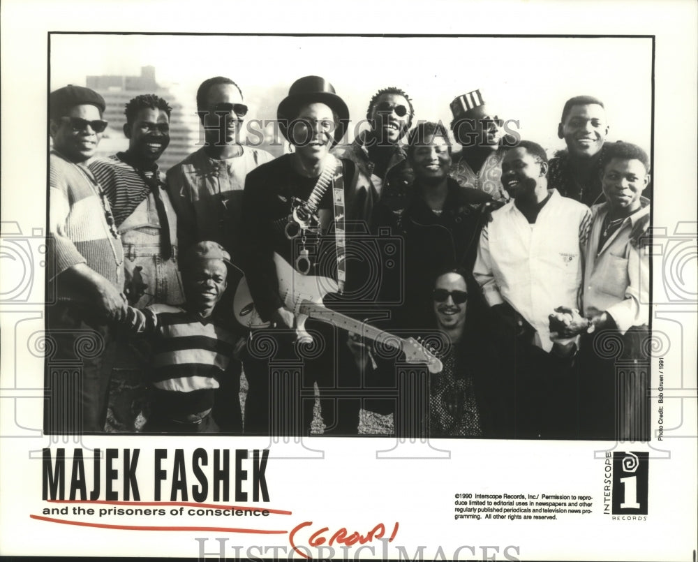 1991 Press Photo The music group Majek Fashek and the Prisoners of Conscience- Historic Images