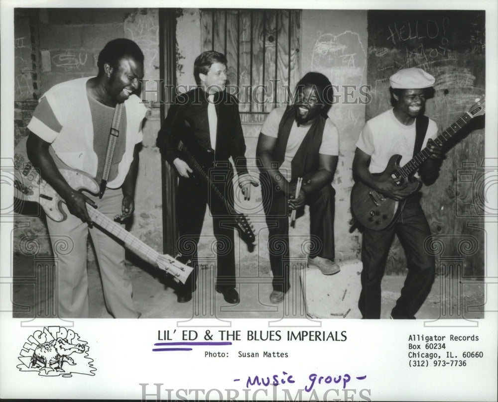 1986 Press Photo Members of the music group Lil' Ed & The Blues Imperials- Historic Images