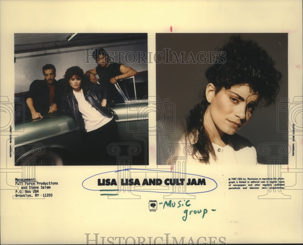 1987 Press Photo Members of the music group Lisa Lisa and Cult Jam - hcp04888- Historic Images