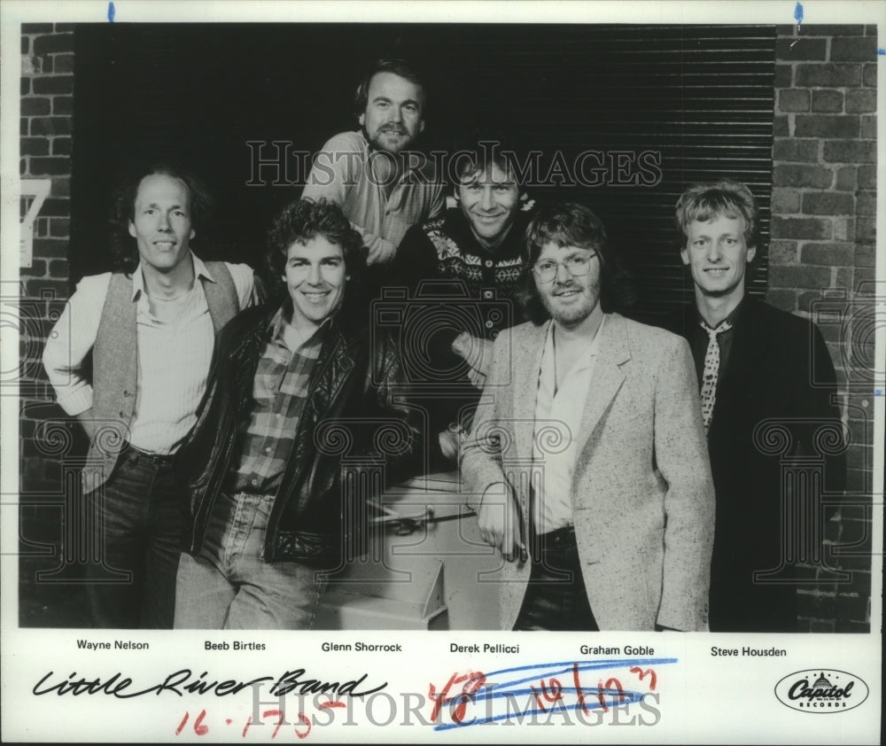 1981 Press Photo Members of the Little River Band pop music group - hcp04895- Historic Images