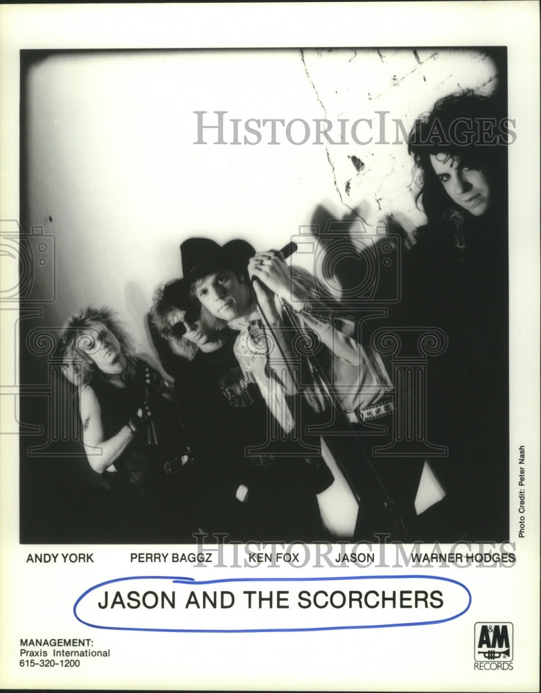 1989 Press Photo Members of the rock group &quot;Jason and The Scorchers&quot;.- Historic Images