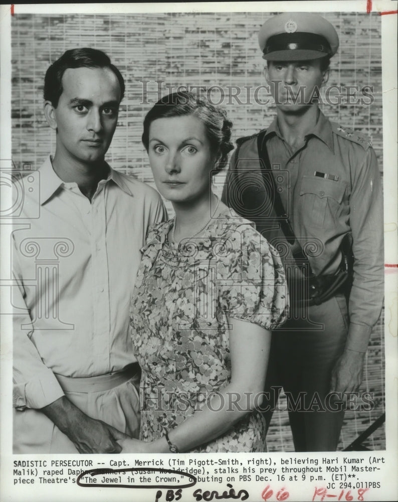 1985 Press Photo Susan Wooldridge &amp; Tim Pigott-Smith in &quot;The Jewel in the Crown&quot;- Historic Images