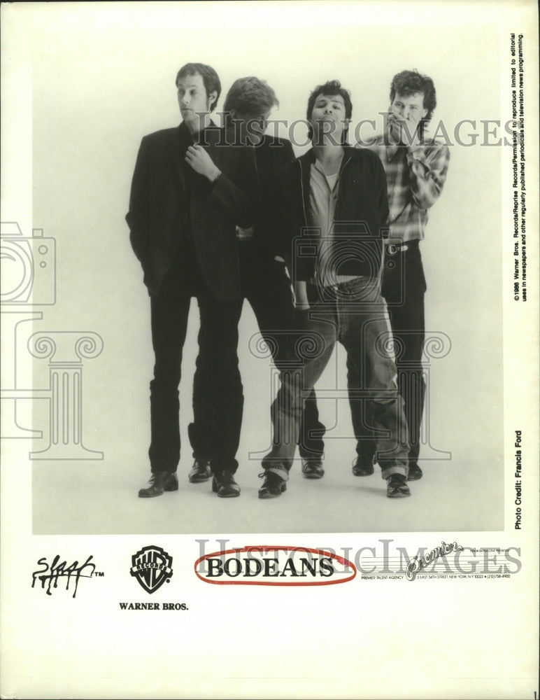 1986 Press Photo Members of the music group Bodeans pose for a photo - hcp05037- Historic Images