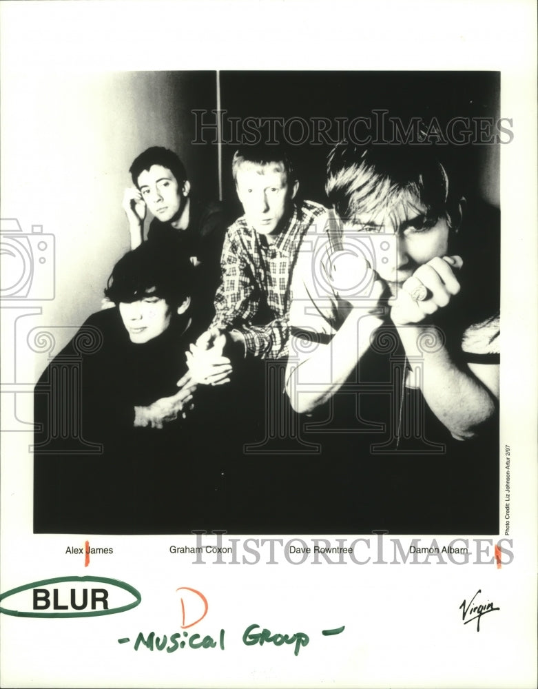 1997 Press Photo Members of the musical group Blur performs at Numbers- Historic Images