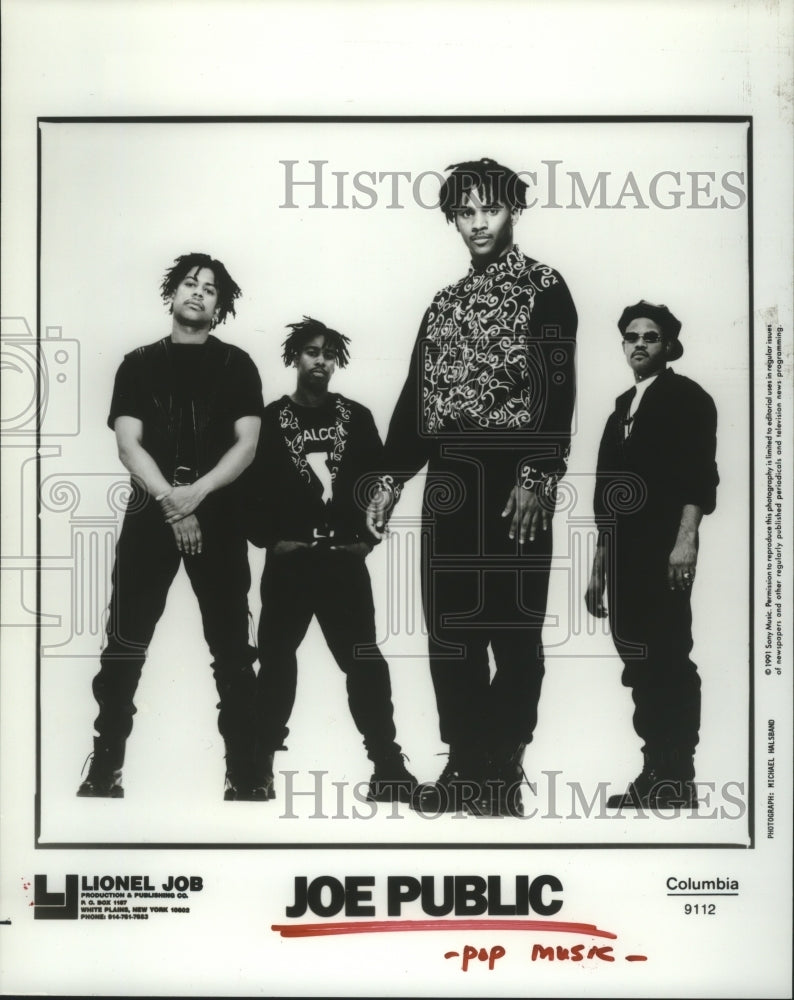 1991 Press Photo Members of the pop music group Joe Public - hcp05086- Historic Images