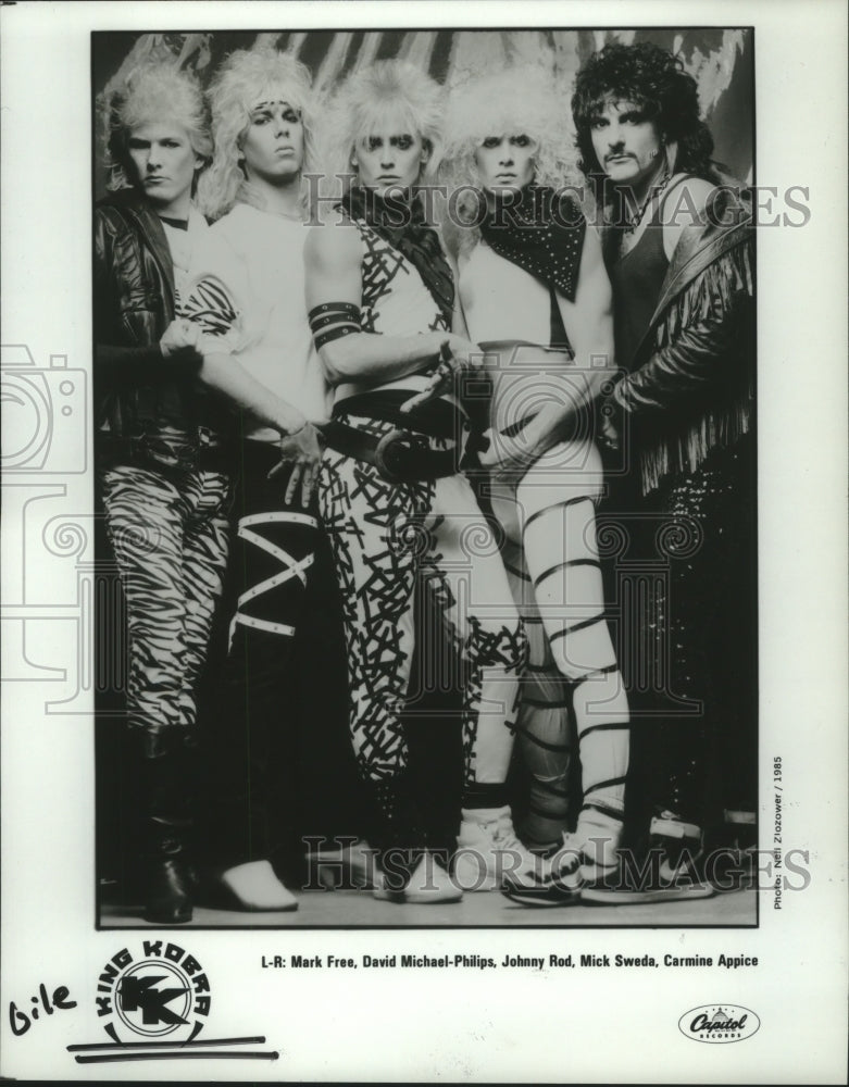 1985 Press Photo Members of the music group King Kobra - hcp05127- Historic Images